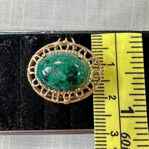 Vintage Israeli Eilat Stone 14K Ring Size 7 - Picture 6 of 14